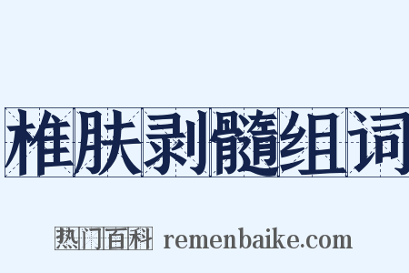 椎肤剥髓组词是什么意思的图片